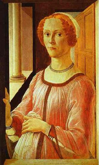 Sandro Botticelli Portrait of a Lady Sweden oil painting art